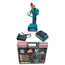Bağban qayçısı Makota S32 С100М, elektrik, universal, 50 mm tiyə, 25 sm, mavi, PVC tutacaq, sürüşməyən örtük - Makota_TM_S32_S100M