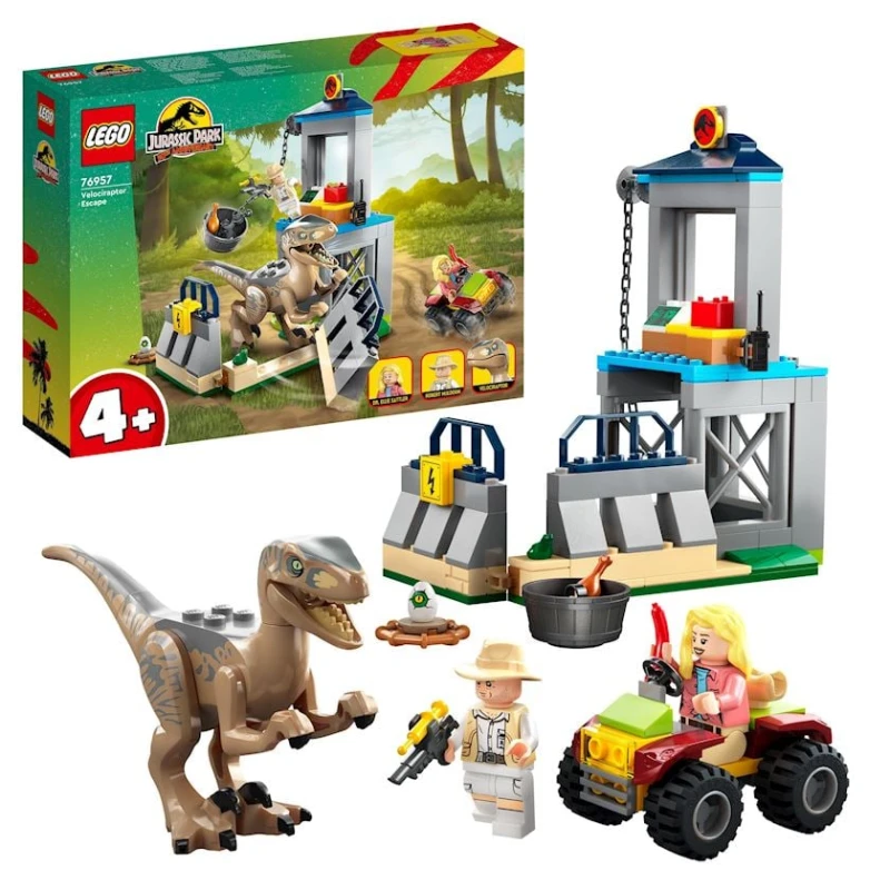 Konstruktor LEGO Jurassic World Velosiraptorun qaçışı 76957, 4+ yaş, 137 hissə