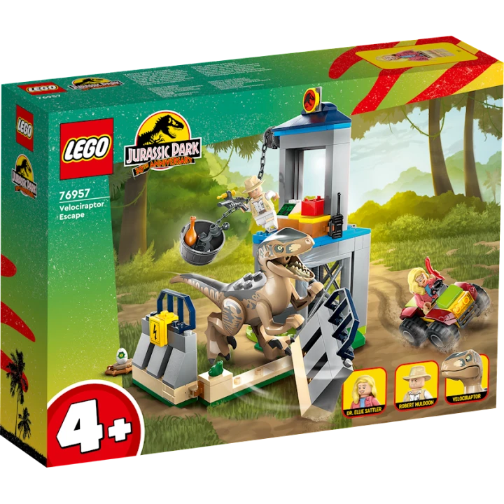 Konstruktor LEGO Jurassic World Velosiraptorun qaçışı 76957, 4+ yaş, 137 hissə