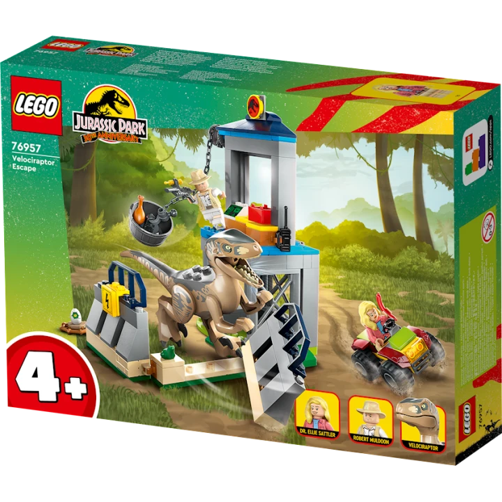 Konstruktor LEGO Jurassic World Velosiraptorun qaçışı 76957, 4+ yaş, 137 hissə