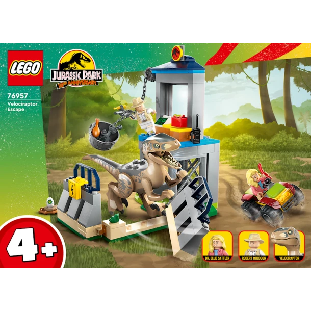 Konstruktor LEGO Jurassic World Velosiraptorun qaçışı 76957, 4+ yaş, 137 hissə