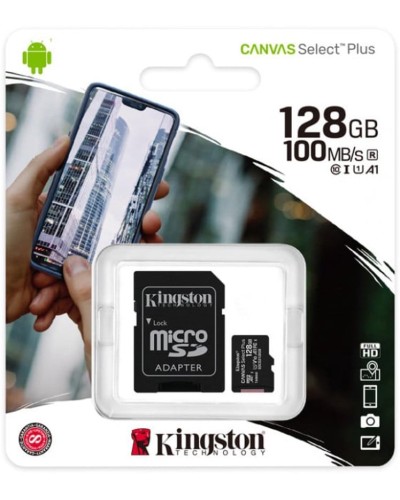 Yaddaş kartı Kingston Canvas Select Plus 128GB microSDXC Class 10