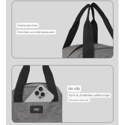 Термосумка серая термозащитная для хранения и транспортировки продуктов питания.