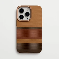 Чехол Carbon Fiber для Apple iPhone 14 Pro Max Brown-Copper