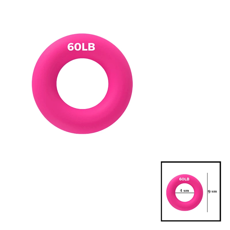 Кистевой эспандер Gymnic, силикон, розовый, 4x9 см, 60 LB, 27 кг