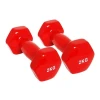 Гантели 800-020 2.0 кг, 2 шт, виниловое покрытие, красный