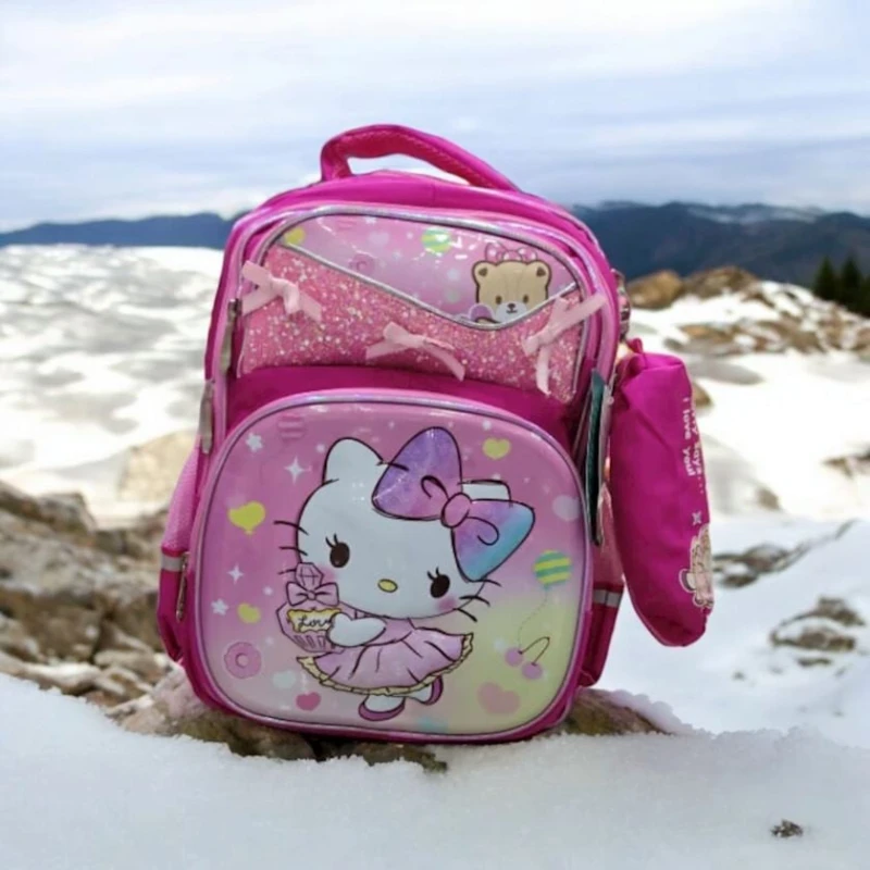 Məktəbli bel çantası Geliyazi GG-ZZ-010, poliester, çəhrayı