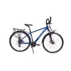 Городской и туристический велосипед Qremin TG 3.8s синий/черный, алюминиевый сплав