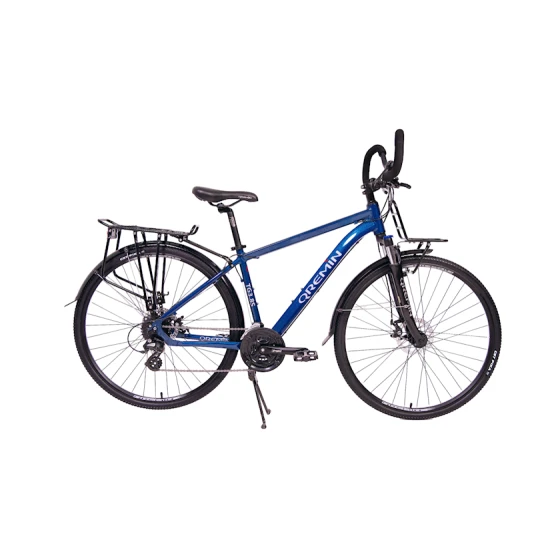 Городской и туристический велосипед Qremin TG 3.8s синий/черный, алюминиевый сплав