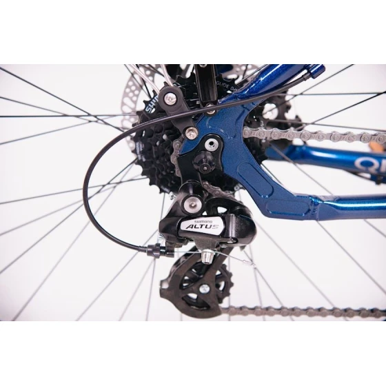 Городской и туристический велосипед Qremin TG 3.8s синий/черный, алюминиевый сплав