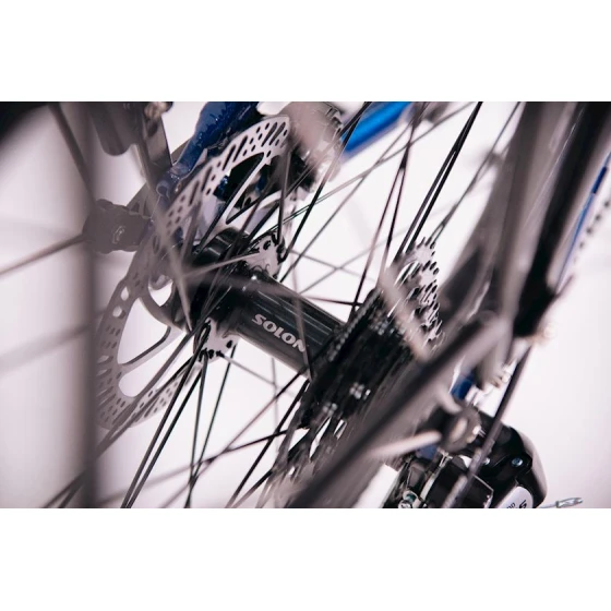 Городской и туристический велосипед Qremin TG 3.8s синий/черный, алюминиевый сплав