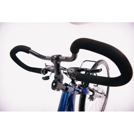 Городской и туристический велосипед Qremin TG 3.8s синий/черный, алюминиевый сплав