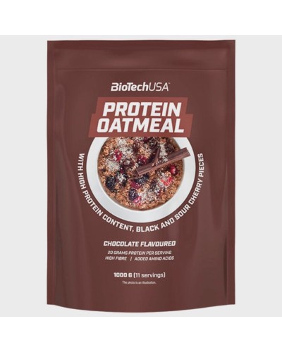 Qida əvəzləyicisi BioTechUSA Oatmeal Chocolate-Cherry, 1000 q