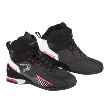 Qadınlar üçün motosikl botları BERING Tiger BBO366 Black/White/Fuchsia, ölçü T36