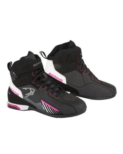 Qadınlar üçün motosikl botları BERING Tiger BBO366 Black/White/Fuchsia, ölçü T36