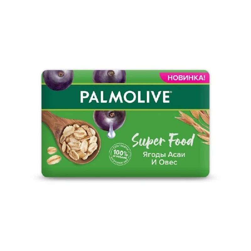 Туалетное мыло Palmolive Super Food Ягоды Асаи и Овес 150 г