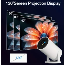 Мини круглый проектор 4K HD White