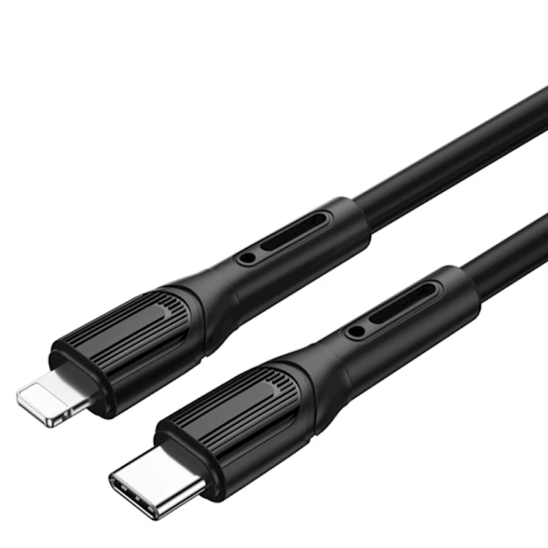 Кабель USB Wiwu Wi-C005 Type C - Lightning, 1 м, черный