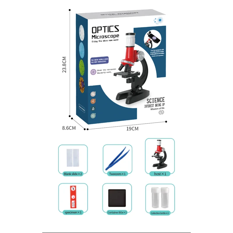 Mikroskop 9564_2, plastik, 12x7x22.5 sm Mikroskop 9564_2, plastik, 12x7x22.5 sm