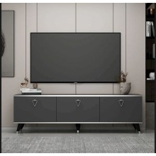 TV üçün tumba TV Stend 015, LDSP, antrasit, 180x55x33 sm