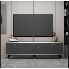 TV üçün tumba TV Stend 015, LDSP, antrasit, 180x55x33 sm