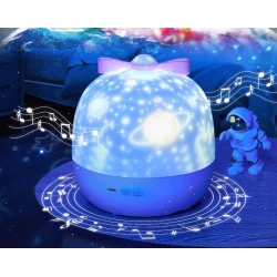 Bluetooth ilə işləyə bilən proyeksiya lampası, mavi Bluetooth ilə işləyə bilən proyeksiya lampası, mavi