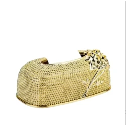 Salfet qabı NH_RST, metal, 23x14x9 sm, qızılı