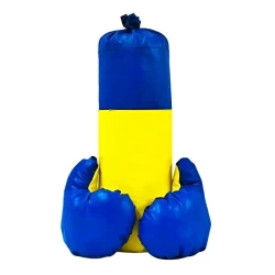 Набор для бокса O-355, искусственная кожа, желтый/синий