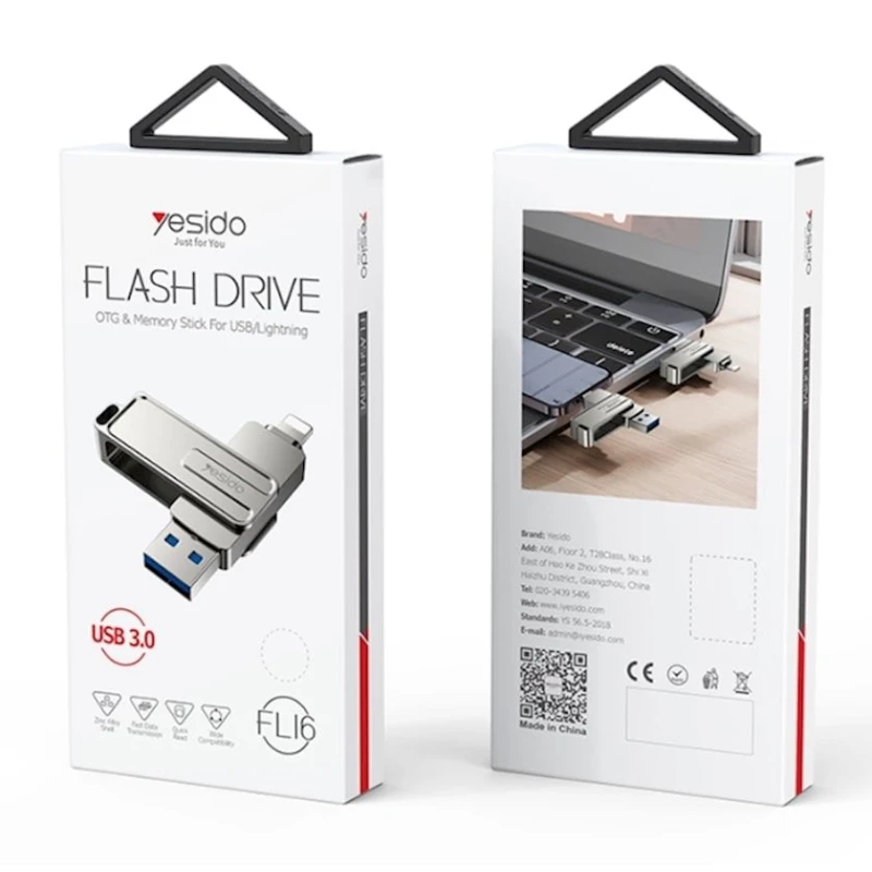 Флешка Yesido Yesido FL16 256 Гб 2in1