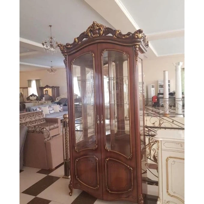 Двухдверный буфет для столовой Eliza, дерево, коричневый, производства Беларуси, размеры 2457х1274х531 Двухдверный буфет для столовой Eliza, дерево, коричневый, производства Беларуси, размеры 2457х1274х531