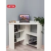 Письменный стол Letta White, 75х75х75 см, ЛДСП, белый Письменный стол Letta White, 75х75х75 см, ЛДСП, белый