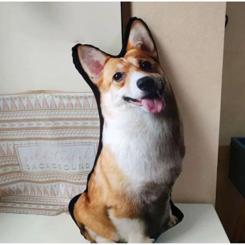 İt formalı yumşaq oyuncaq-yastıq 1206, 50х30х40 sm, sarı