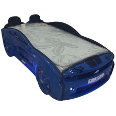 Çarpayı FULL 3D Chevrolet Camaro, 100x190 sm, göy