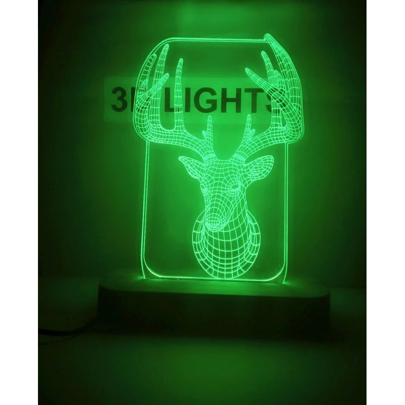 3D-gecə lampası tmy01, 20x14 sm, yaşıl