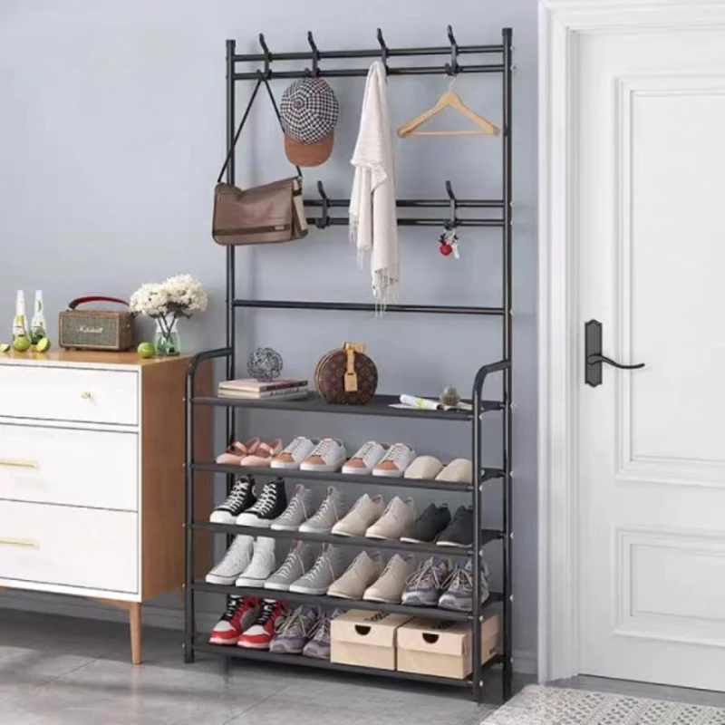 Полка для обуви BB-9993, металл, черная, 5-ярусная, 80x26x170 см Полка для обуви BB-9993, металл, черная, 5-ярусная, 80x26x170 см