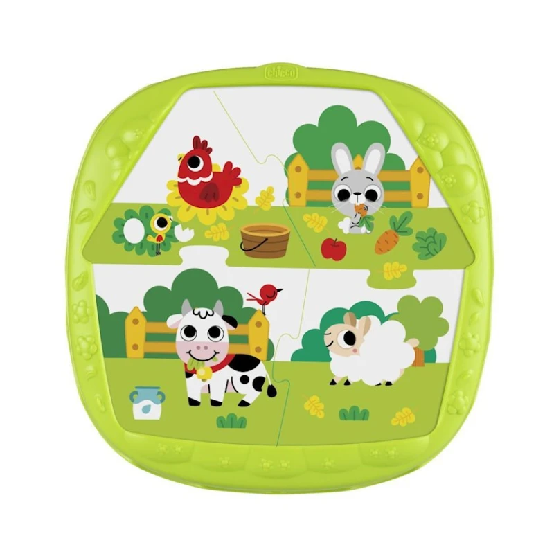 Развивающая игрушка Chicco Puzzle 2 in 1 House and Farm, пластик, от 1 года