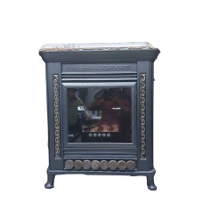 Soba-kamin Mahshid Davam Ks0166, metal, qara, 76x90x30 sm