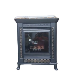 Печь-камин Mahshid Davam Ks0166, металл, черный, 76x90x30 см