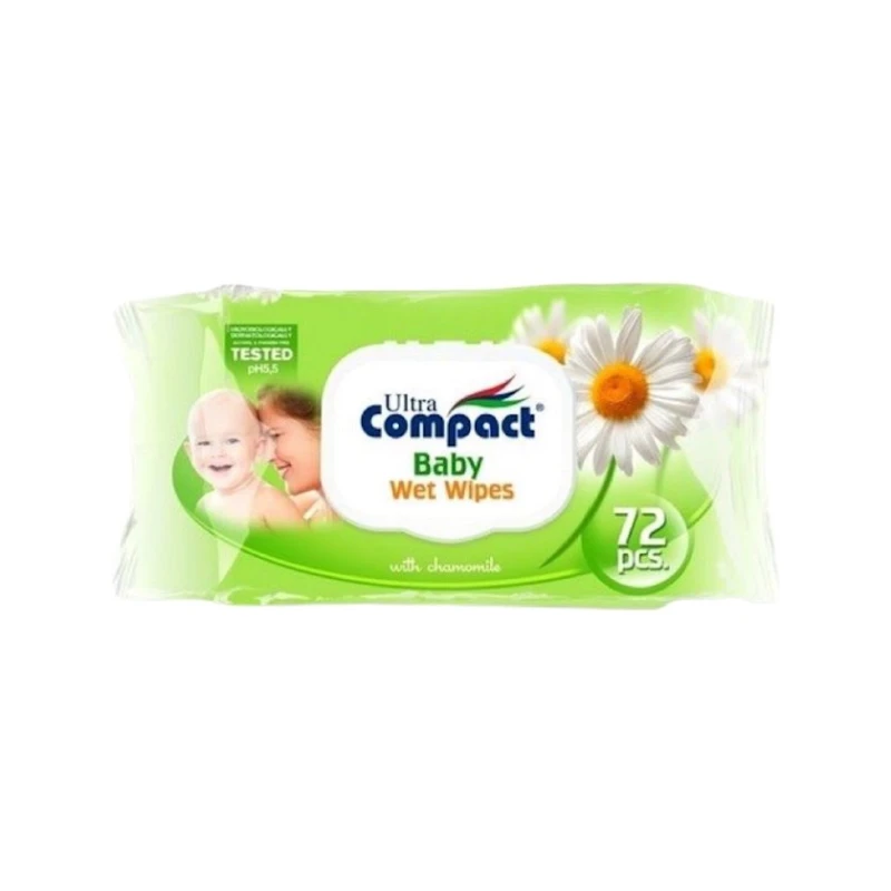 Детские влажные салфетки Ultra Compact, 72 шт (8697420531188)