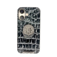 Чехол для Apple iPhone 16 с гербом, черный