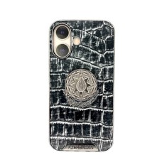 Чехол для Apple iPhone 16 с гербом, черный