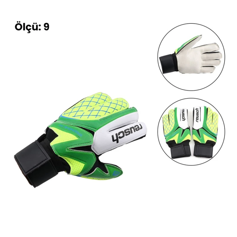 Qapıçı əlcəkləri Reusch Waorani Junior Pro, polyester/lateks, ağ/yaşıl, ölçü 9 Qapıçı əlcəkləri Reusch Waorani Junior Pro, polyester/lateks, ağ/yaşıl, ölçü 9