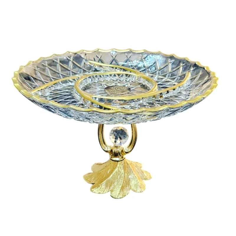 Менажница Gallery Home GLR-132, прозрачная/золотистая, 29 см Менажница Gallery Home GLR-132, прозрачная/золотистая, 29 см