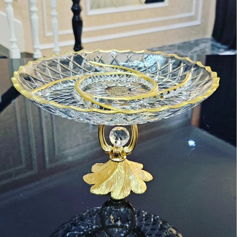 Менажница Gallery Home GLR-132, прозрачная/золотистая, 29 см Менажница Gallery Home GLR-132, прозрачная/золотистая, 29 см