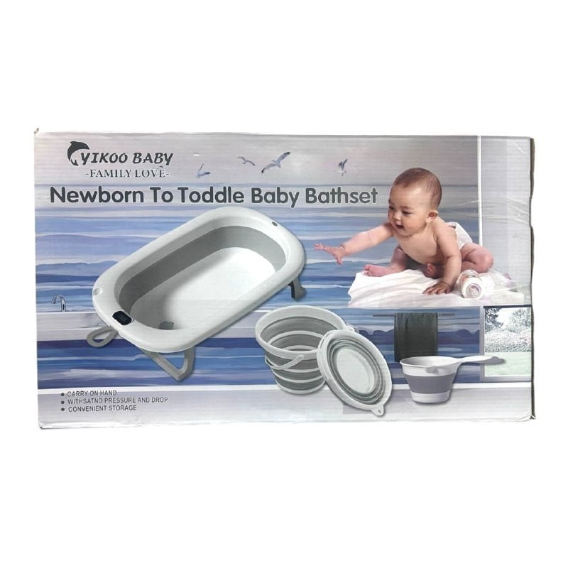 Складная детская ванна Yikoo Baby TToys_779-90, белый/серый Складная детская ванна Yikoo Baby TToys_779-90, белый/серый