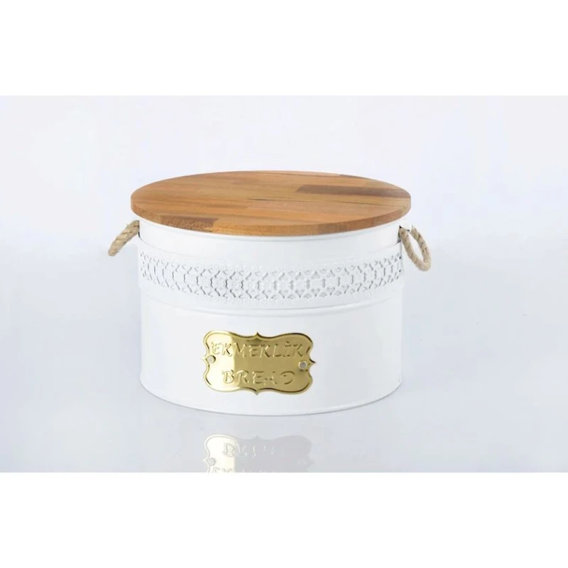 Хлебница NH_BYZ1222, 17x25 см, металл/дерево, белая Хлебница NH_BYZ1222, 17x25 см, металл/дерево, белая