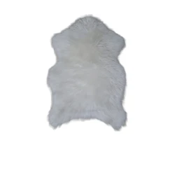 Коврик прикроватный 0001, натуральный, 50х70, козья кожа, белый Коврик прикроватный 0001, натуральный, 50х70, козья кожа, белый