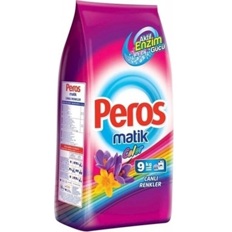 Yuyucu toz Peros Color, istənilən növ paltar üçün, avtomat, 9 kq