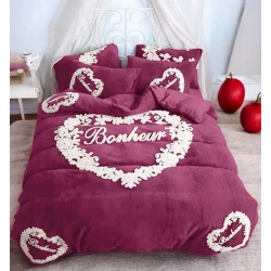 Yataq dəsti Narlı 000294, yorğan üzü 200х230 sm, mələfə 250x250 sm, yastıq üzü 50x70 sm (2 əd), ikinəfərlik, bənövşəyi