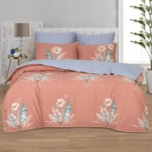 Yataq dəsti Артпостель Августина, yorğan üzü 200x220 sm, mələfə 220x240 sm, yastıq üzü 50x70/70x70 sm, avro, velür, narıncı/mavi